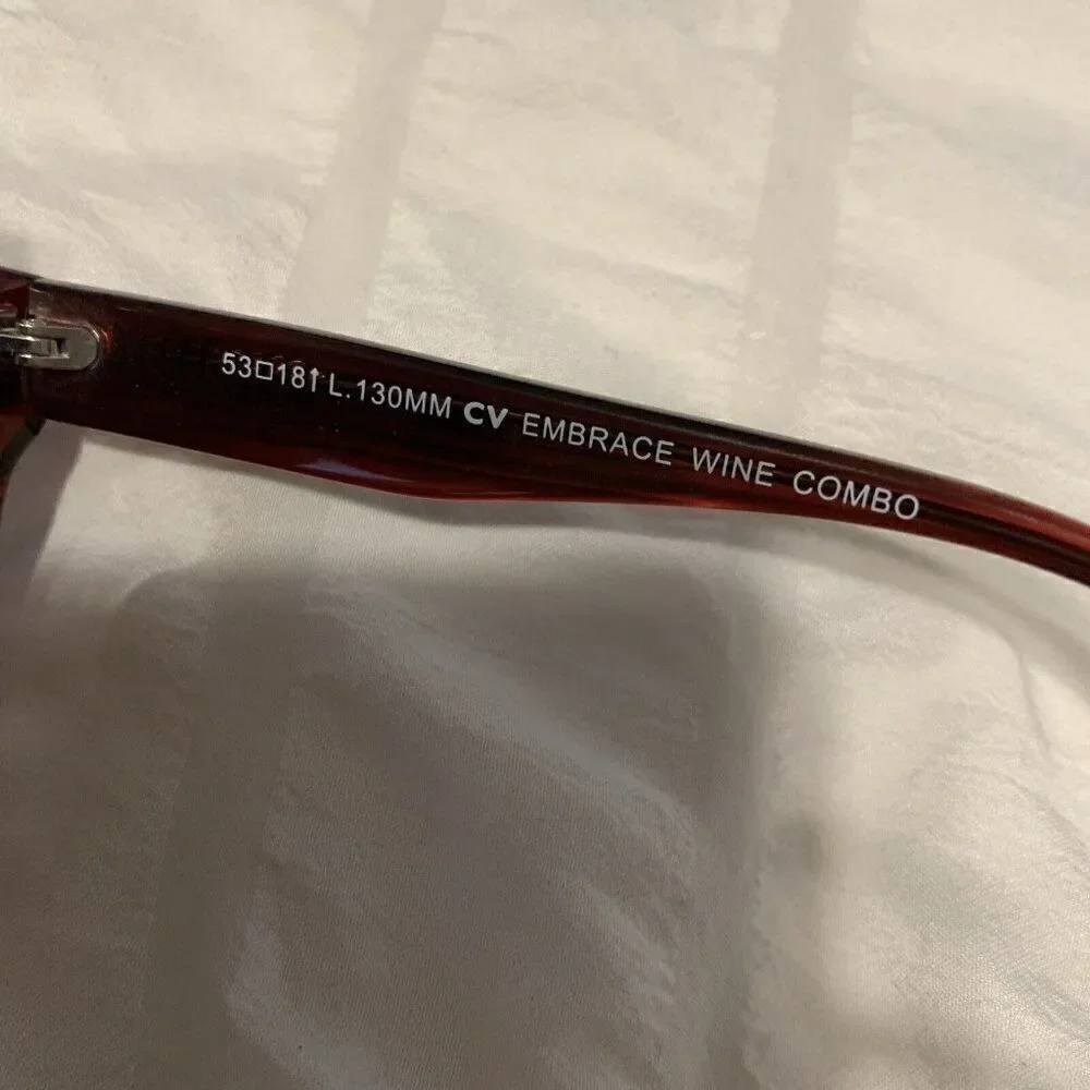 BCBGmaxazria New Embrace Wine Combo Red Round Sunglasses